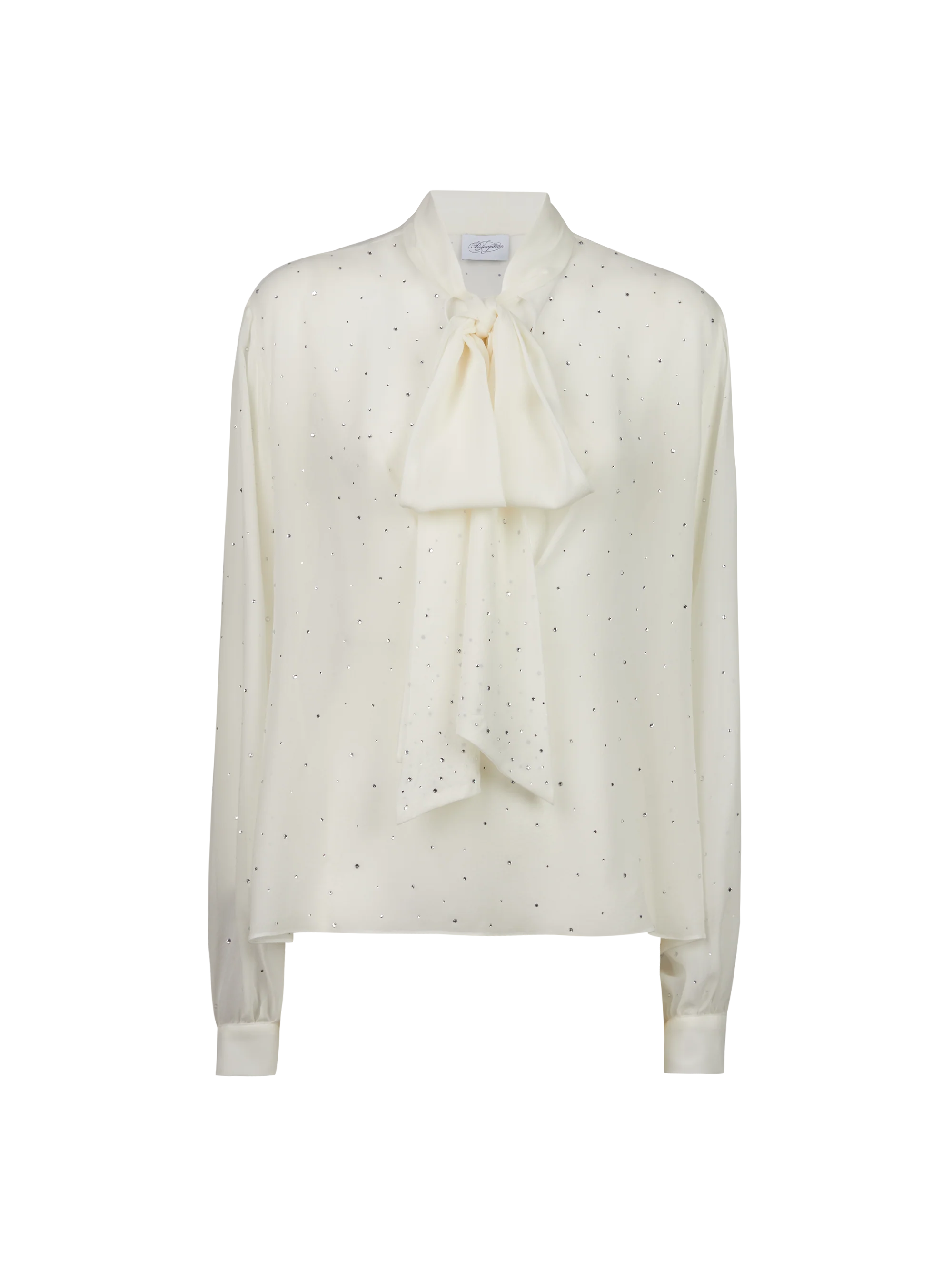 BLOUSE WITH BOW AND CRYSTAL - Image 3