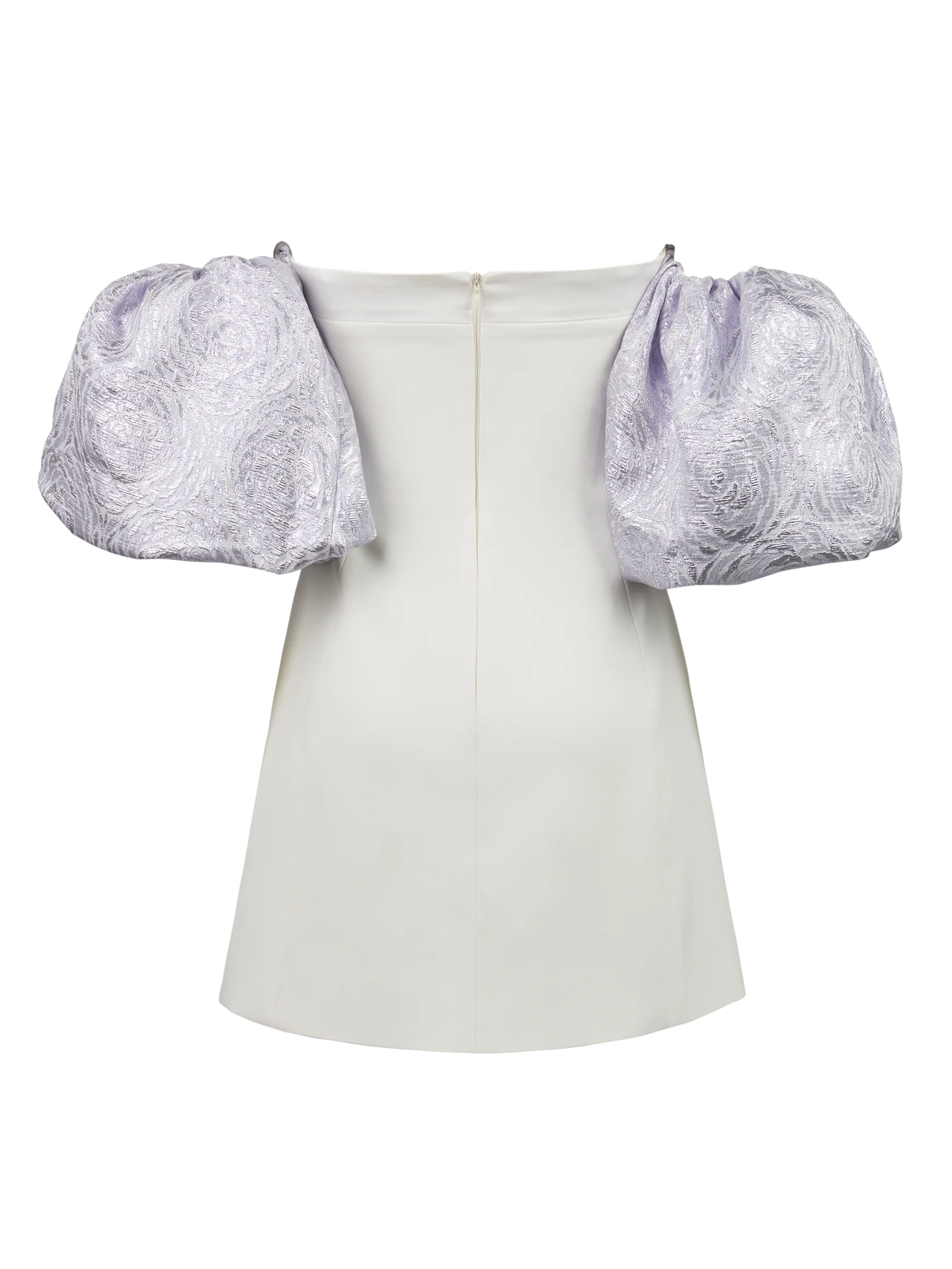 FLARED MINI DRESS WITH BALOON SLEEVES - Image 4