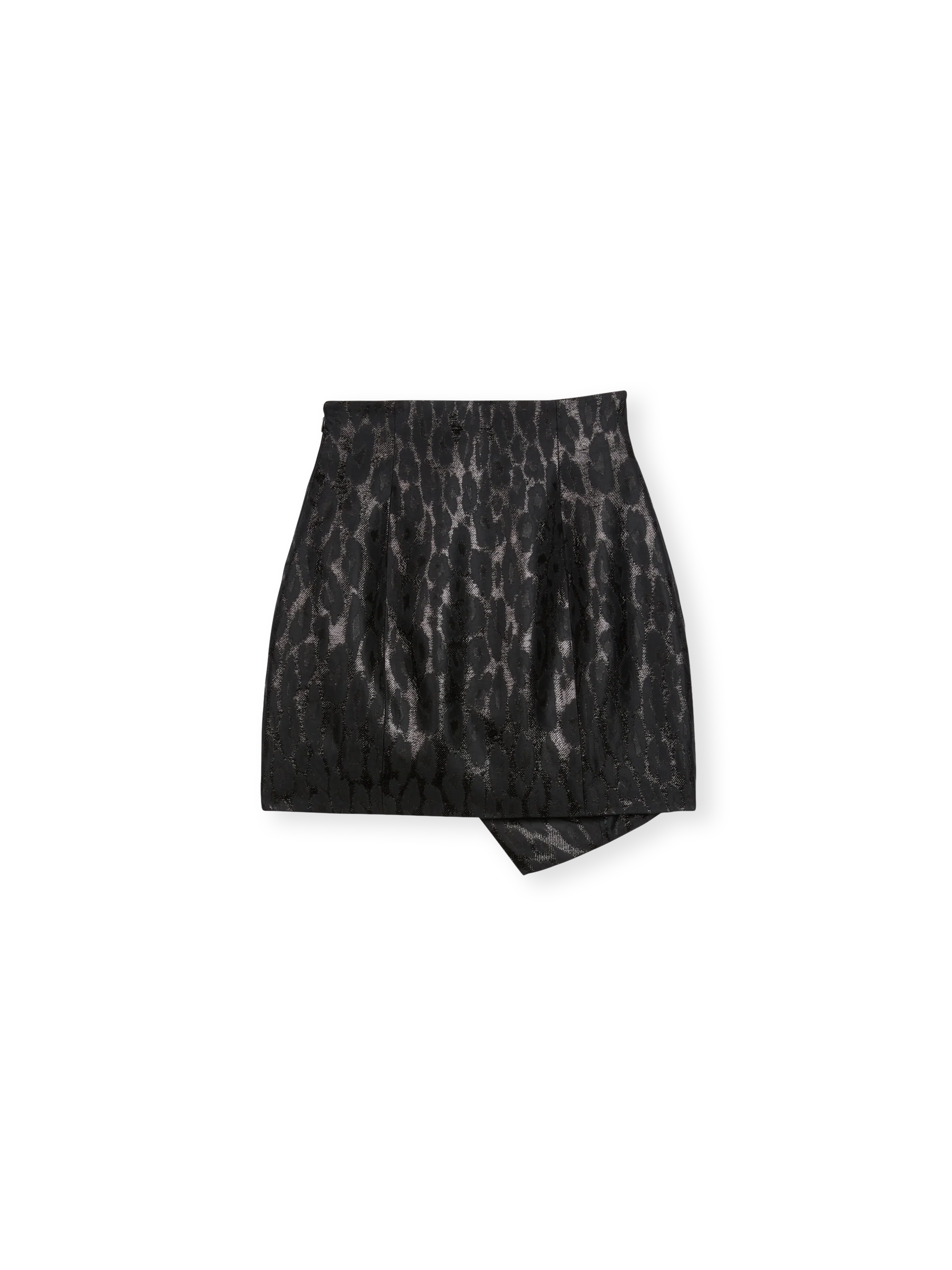 High waist mini skirt in jacquard lamè - Image 6