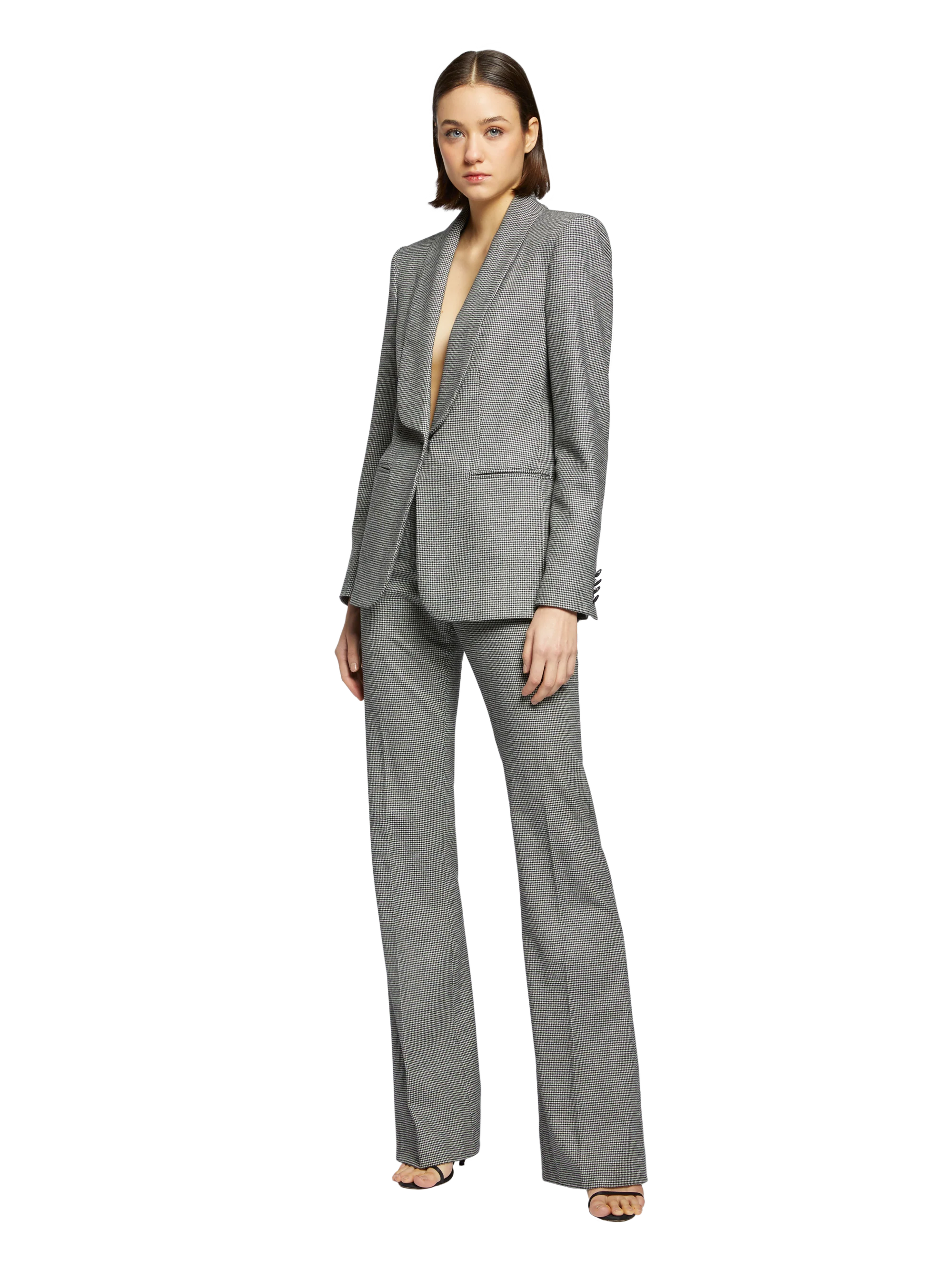 PIED DE POULE FLARE PANTS
