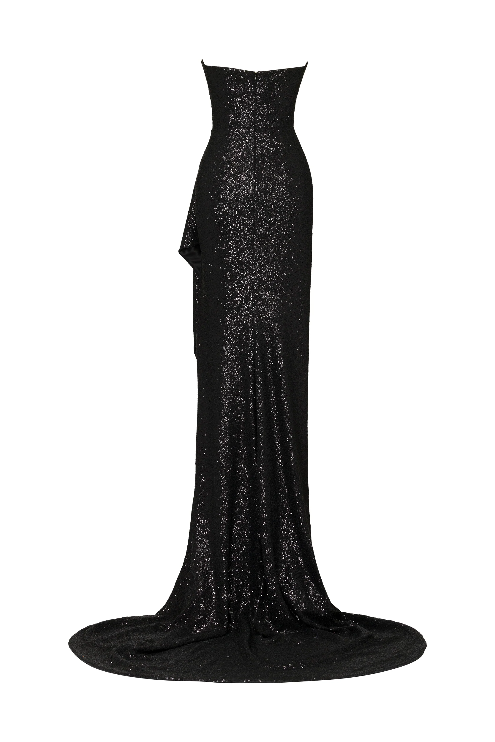 LONG BLACK SEQUIN DRESS - Image 6