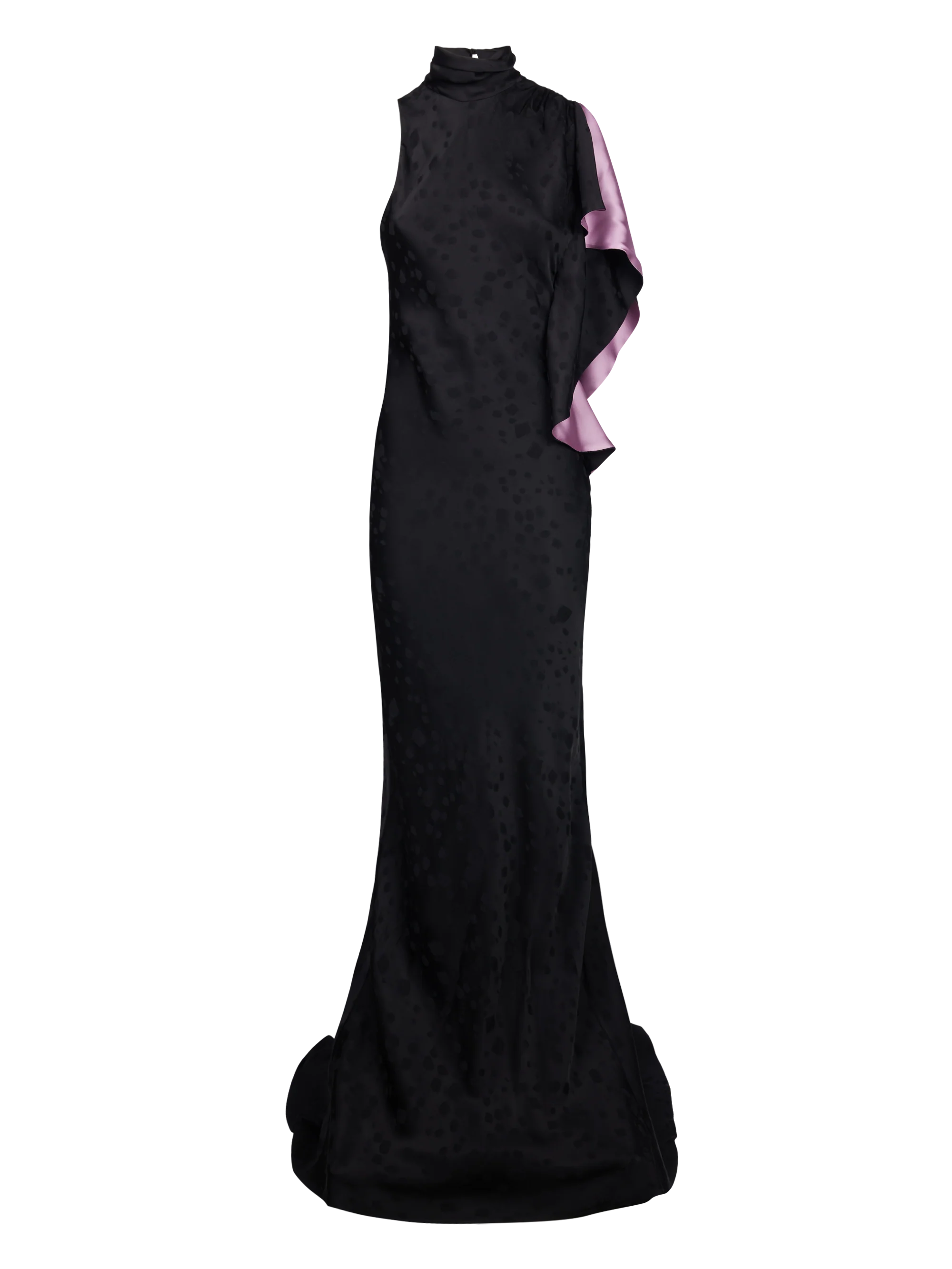 LONG DRESS WITH RUFFLED SHOULDER - Image 3