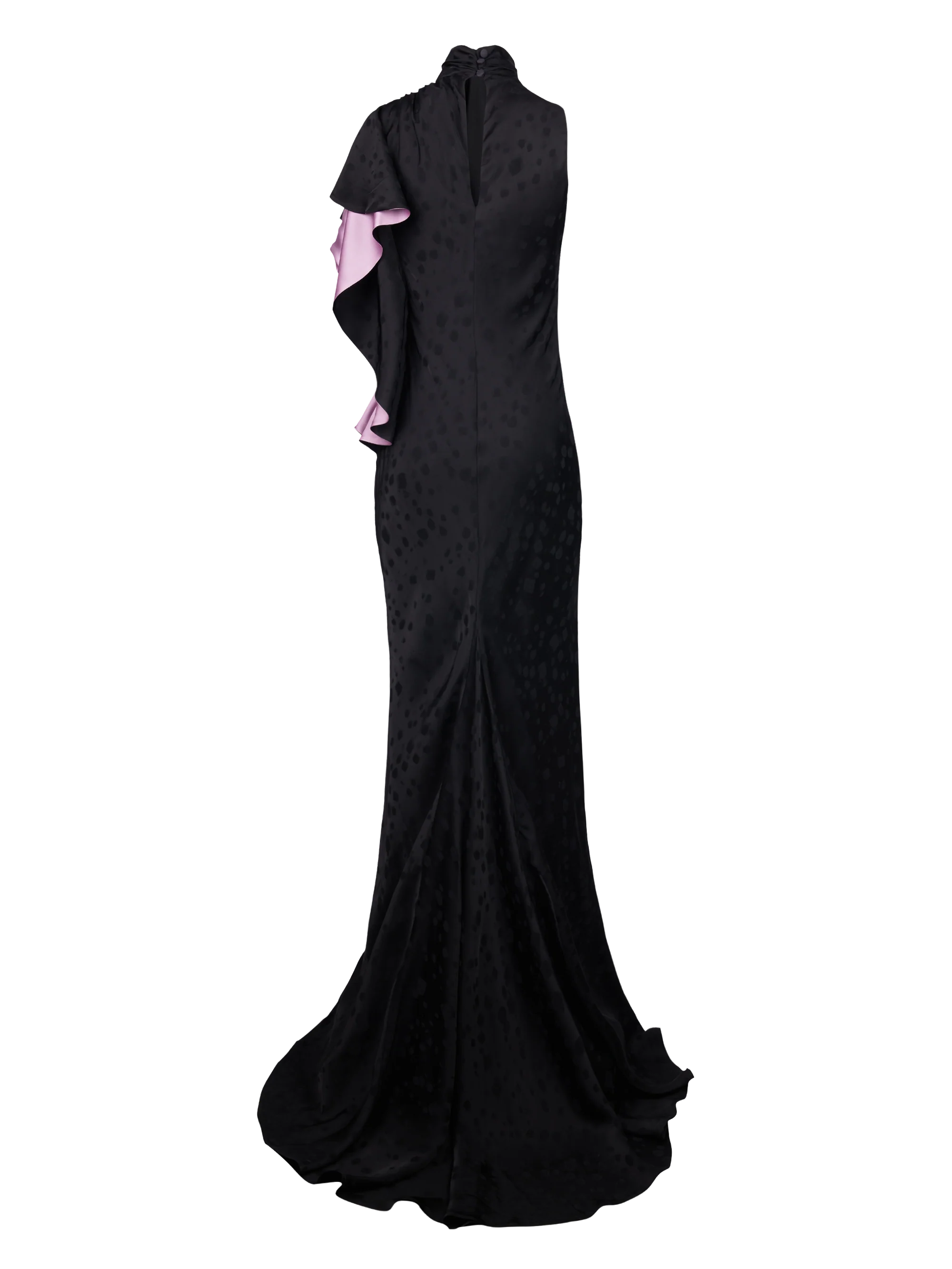 LONG DRESS WITH RUFFLED SHOULDER - Image 4
