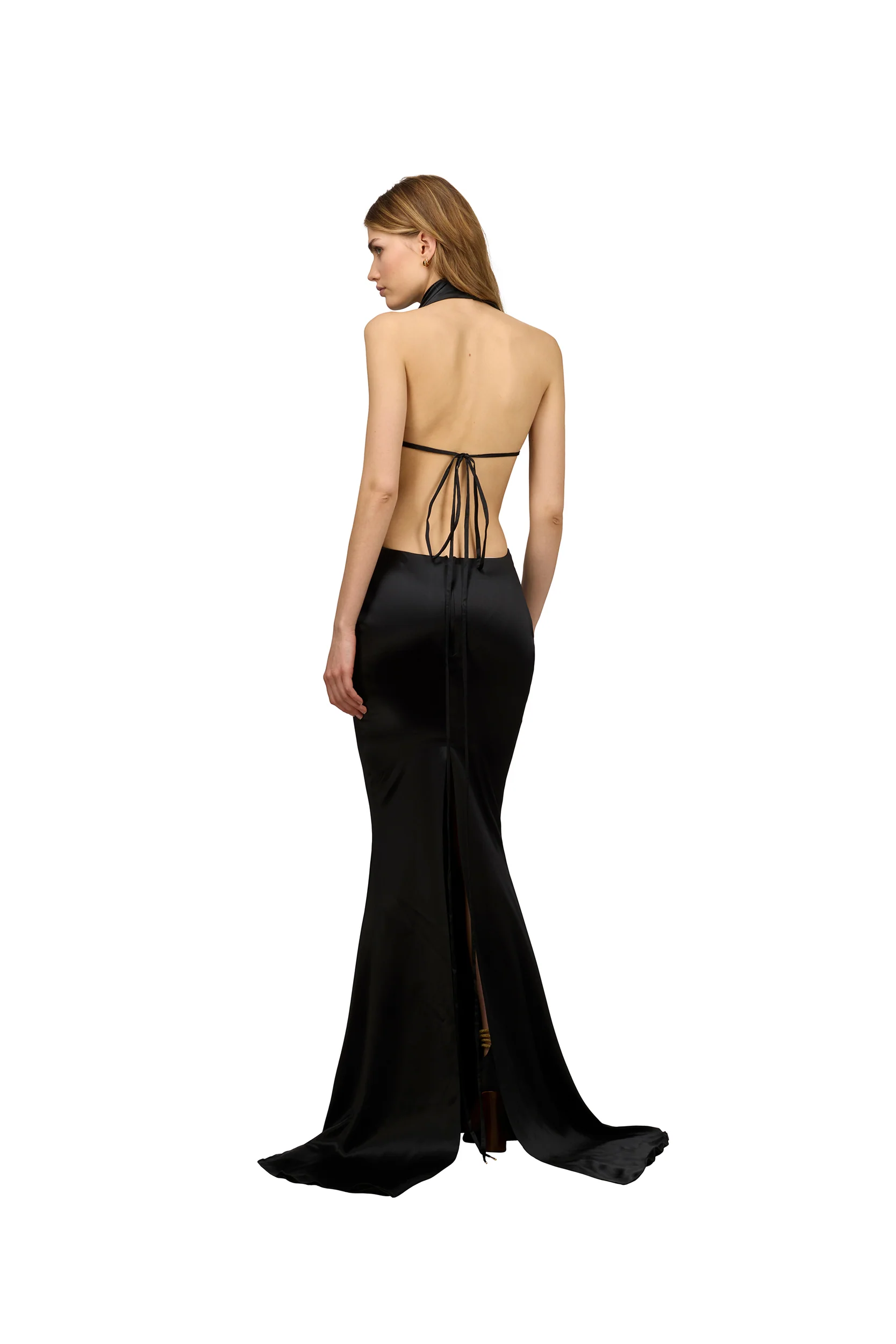 LONG SATIN DRESS - Image 4