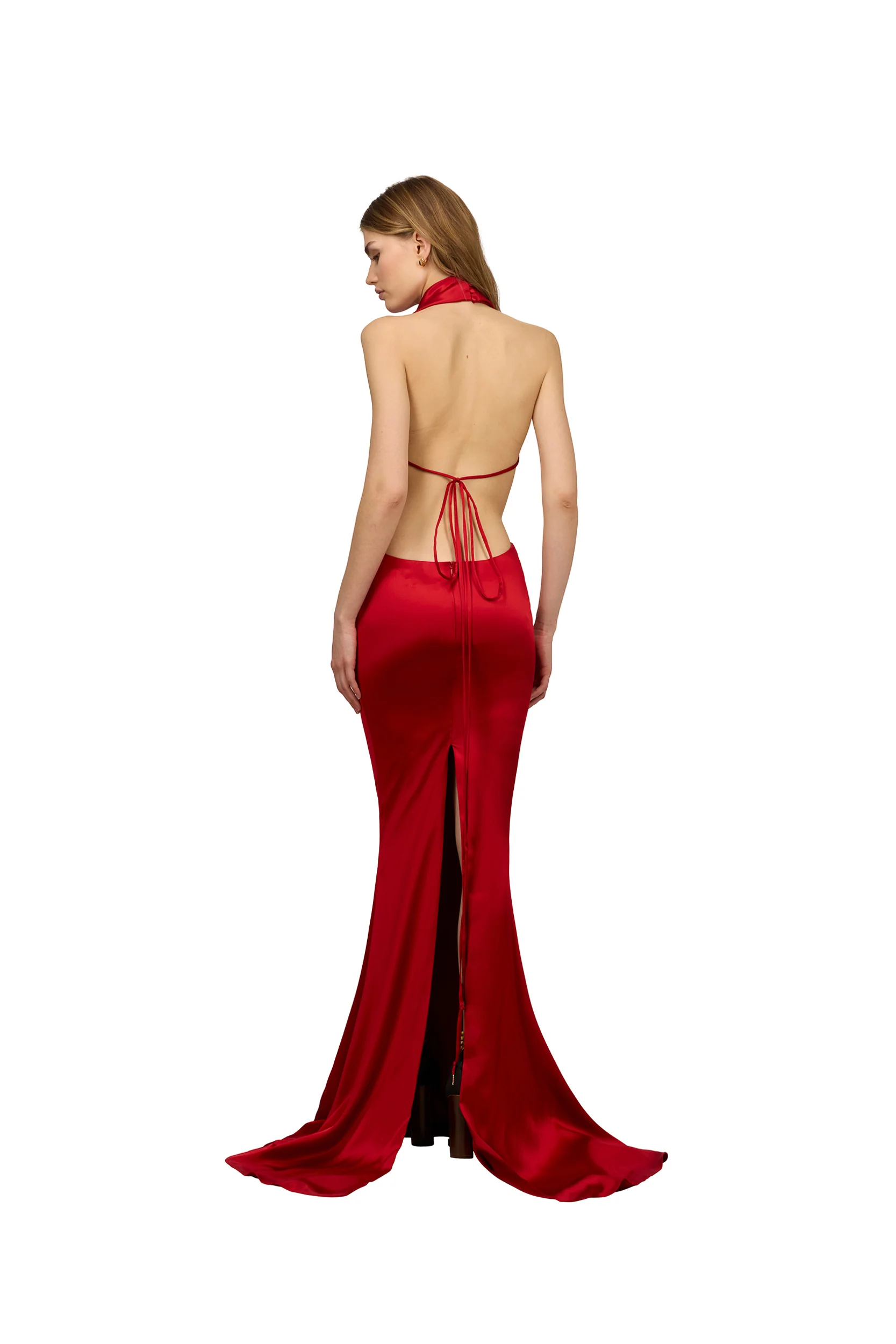 LONG SATIN DRESS - Image 4