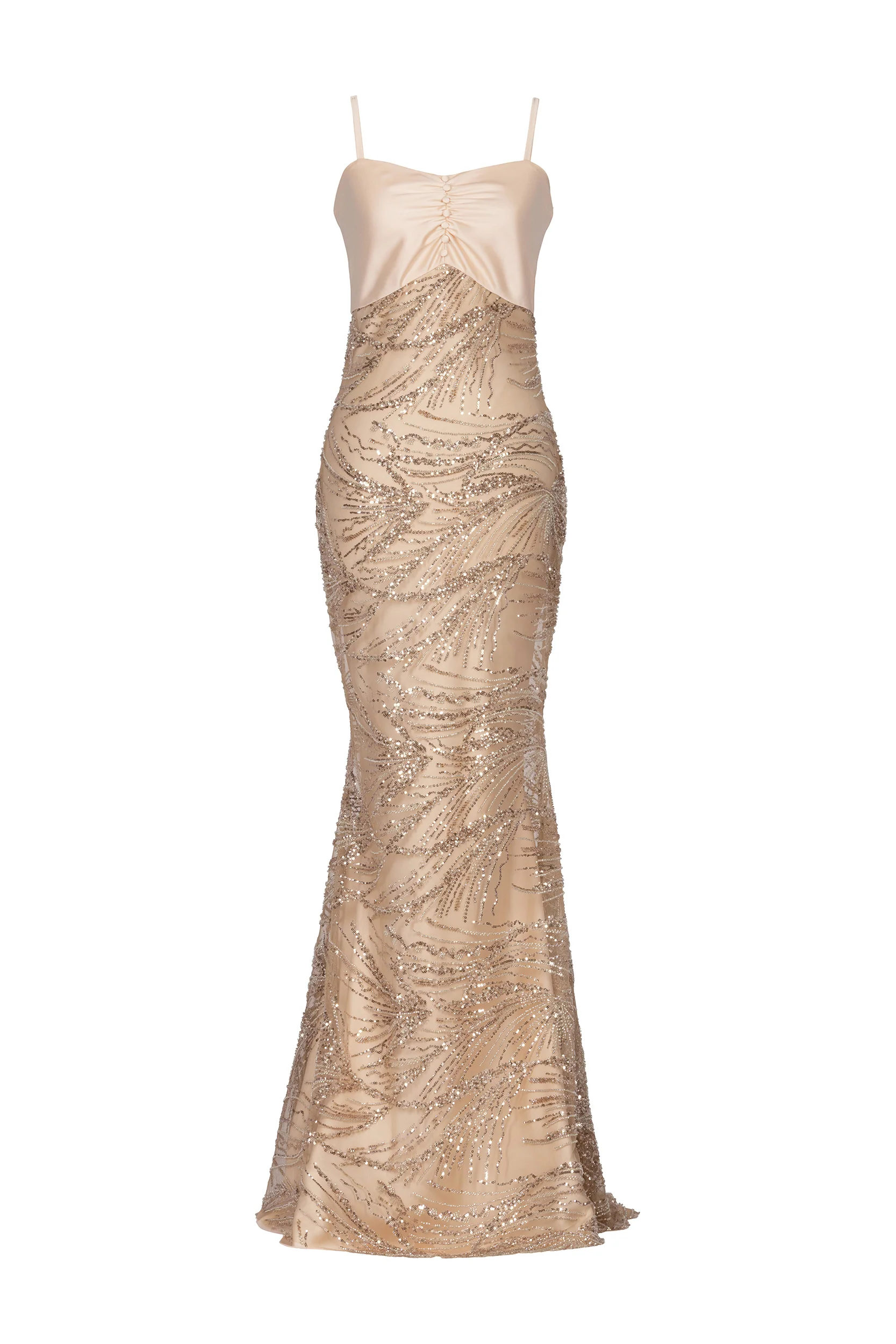LONG SLIP DRESS WITH BEADS - Image 5