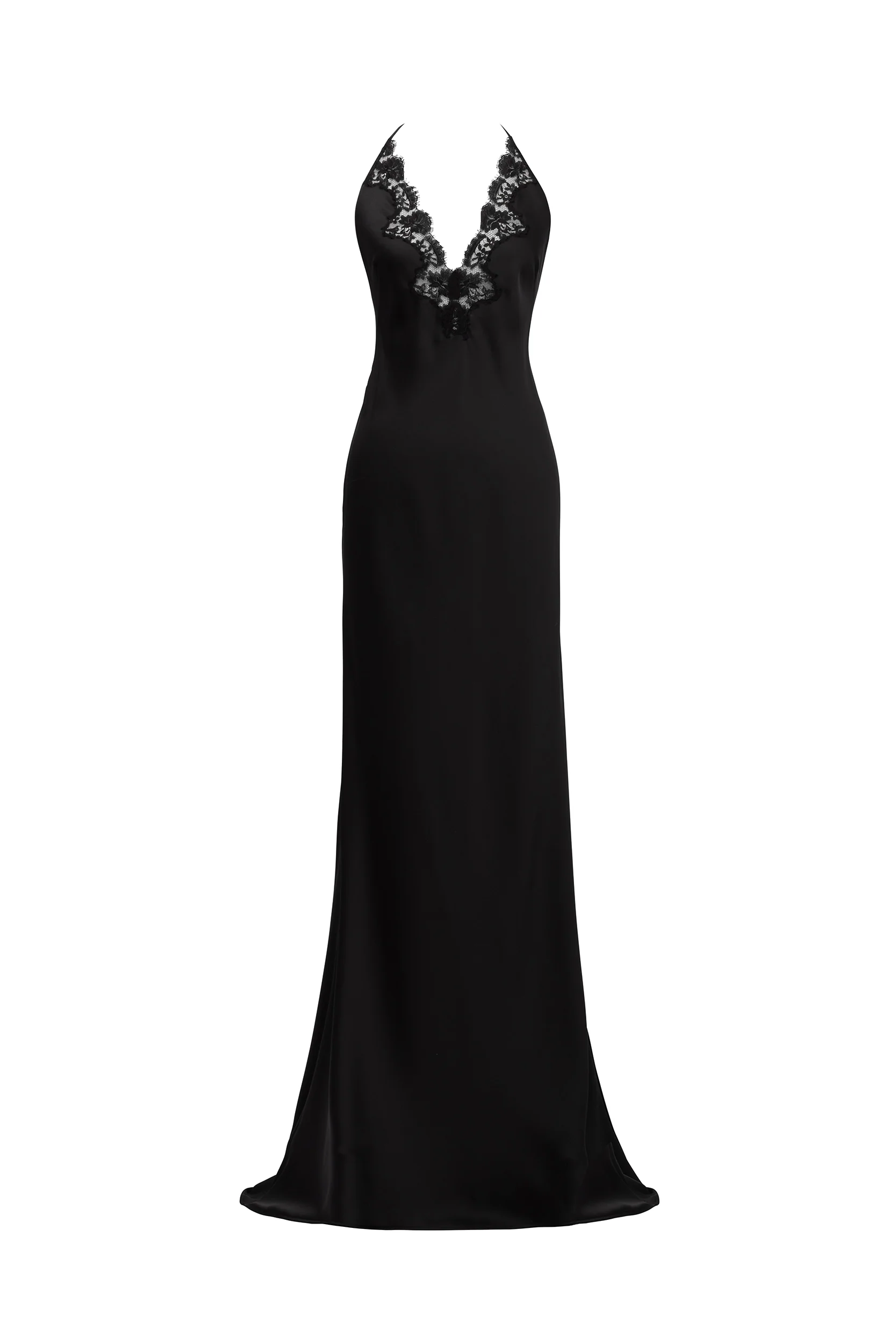 LONG SLIP DRESS WITH LACE - Image 5