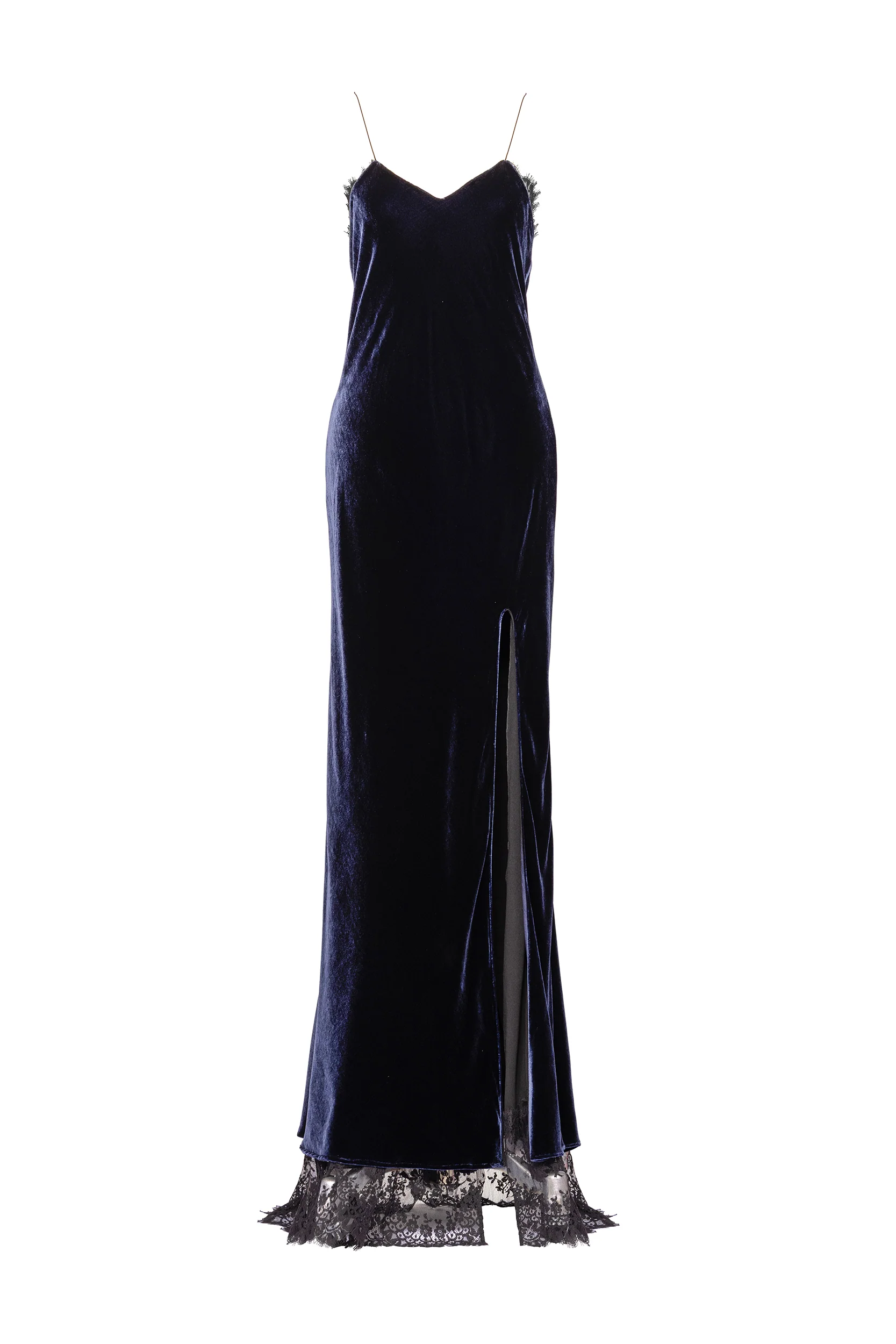 LONG SLIP DRESS WITH LACE - Image 5