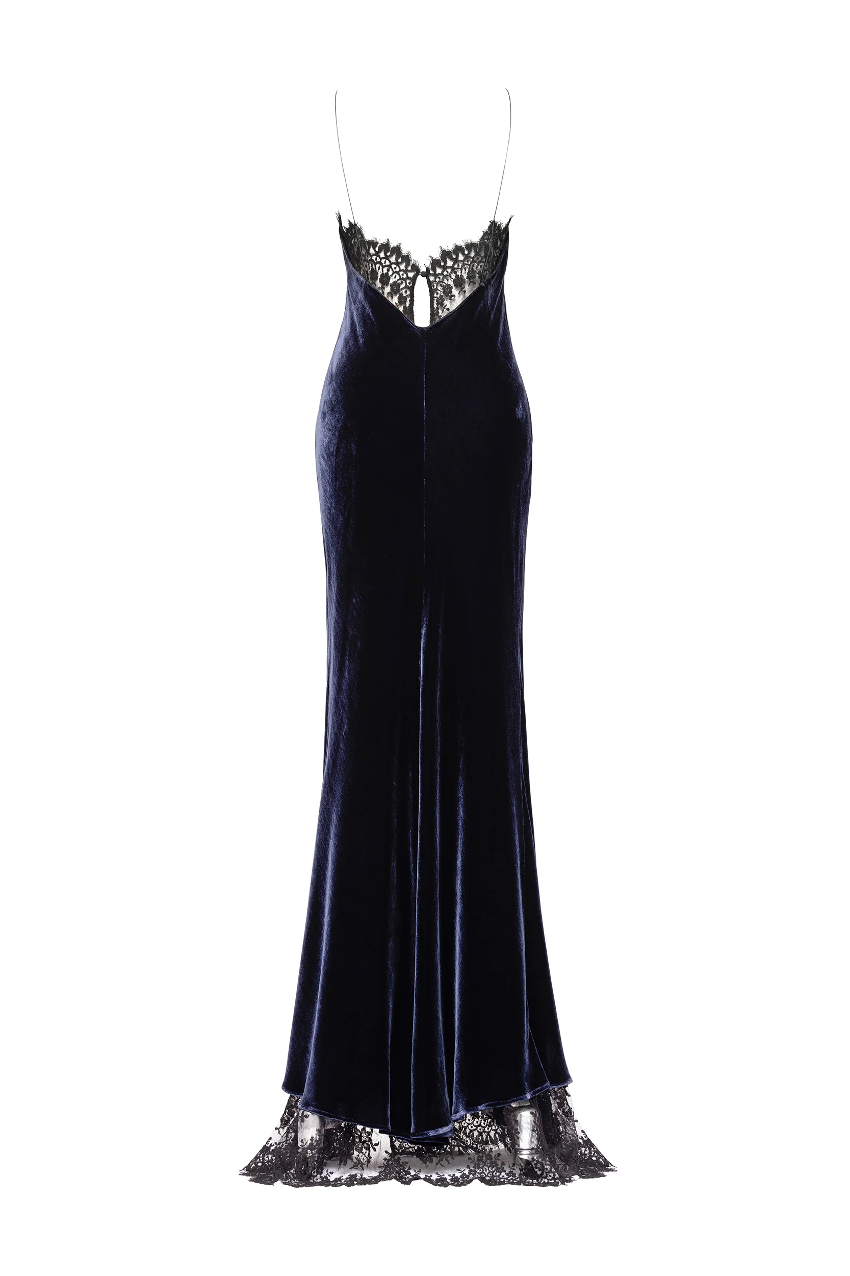 LONG SLIP DRESS WITH LACE - Image 6