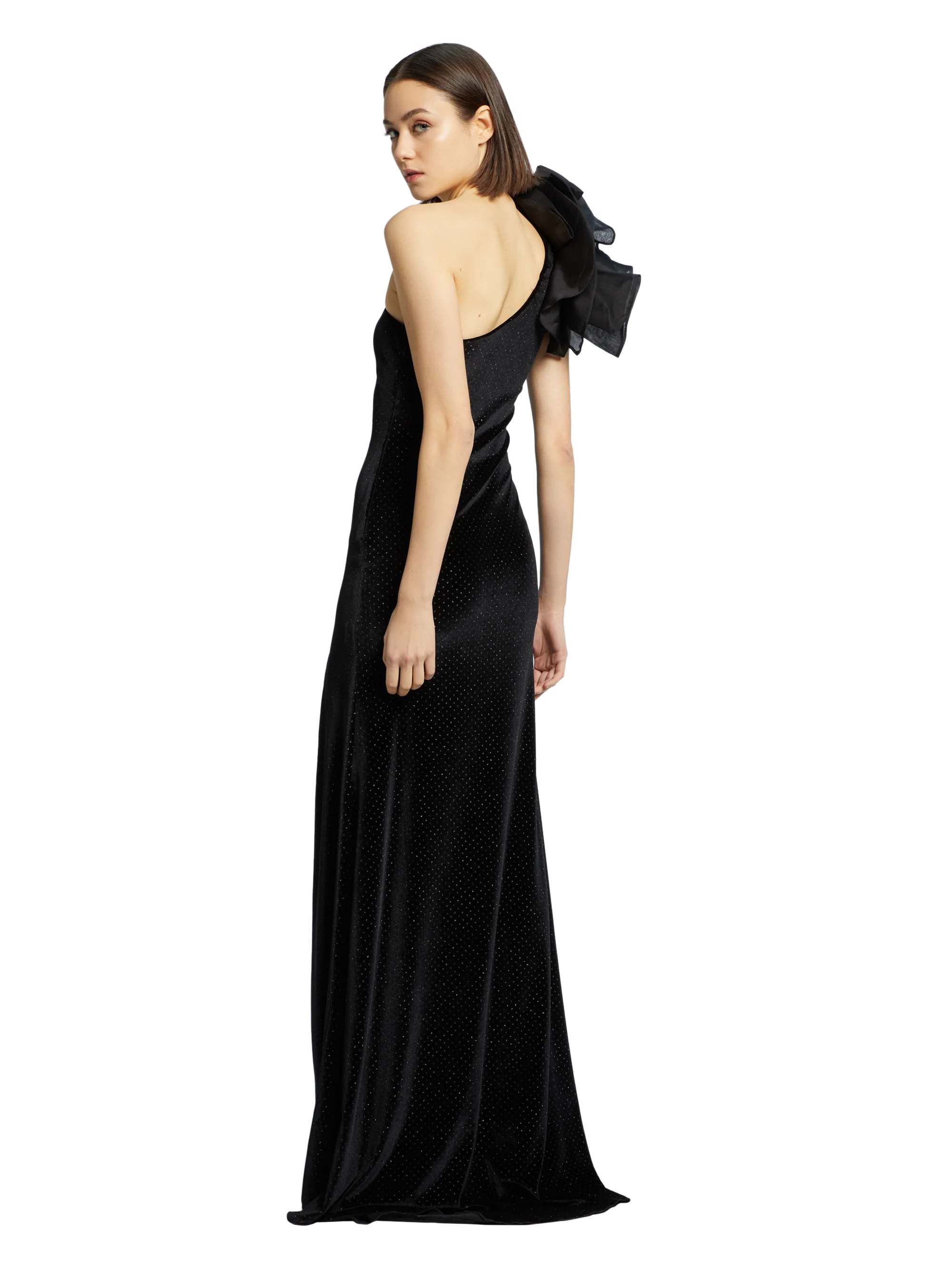 LONG DRESS IN PLUMETIS GLITTER CHENILLE - Image 6
