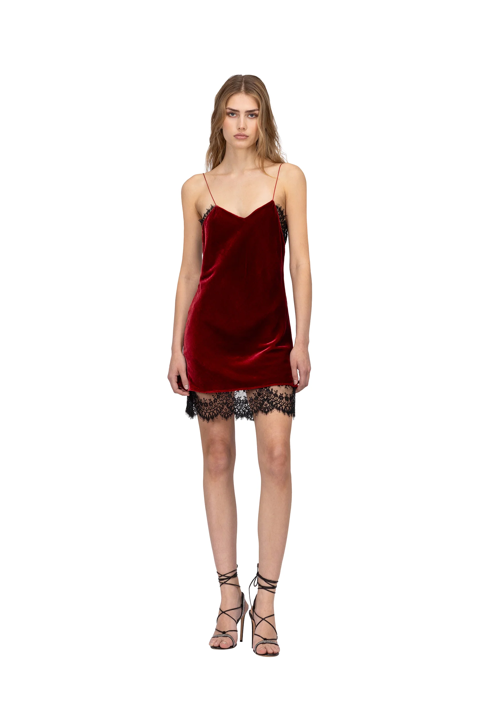 MINI SLIP DRESS WITH LACE - Image 3