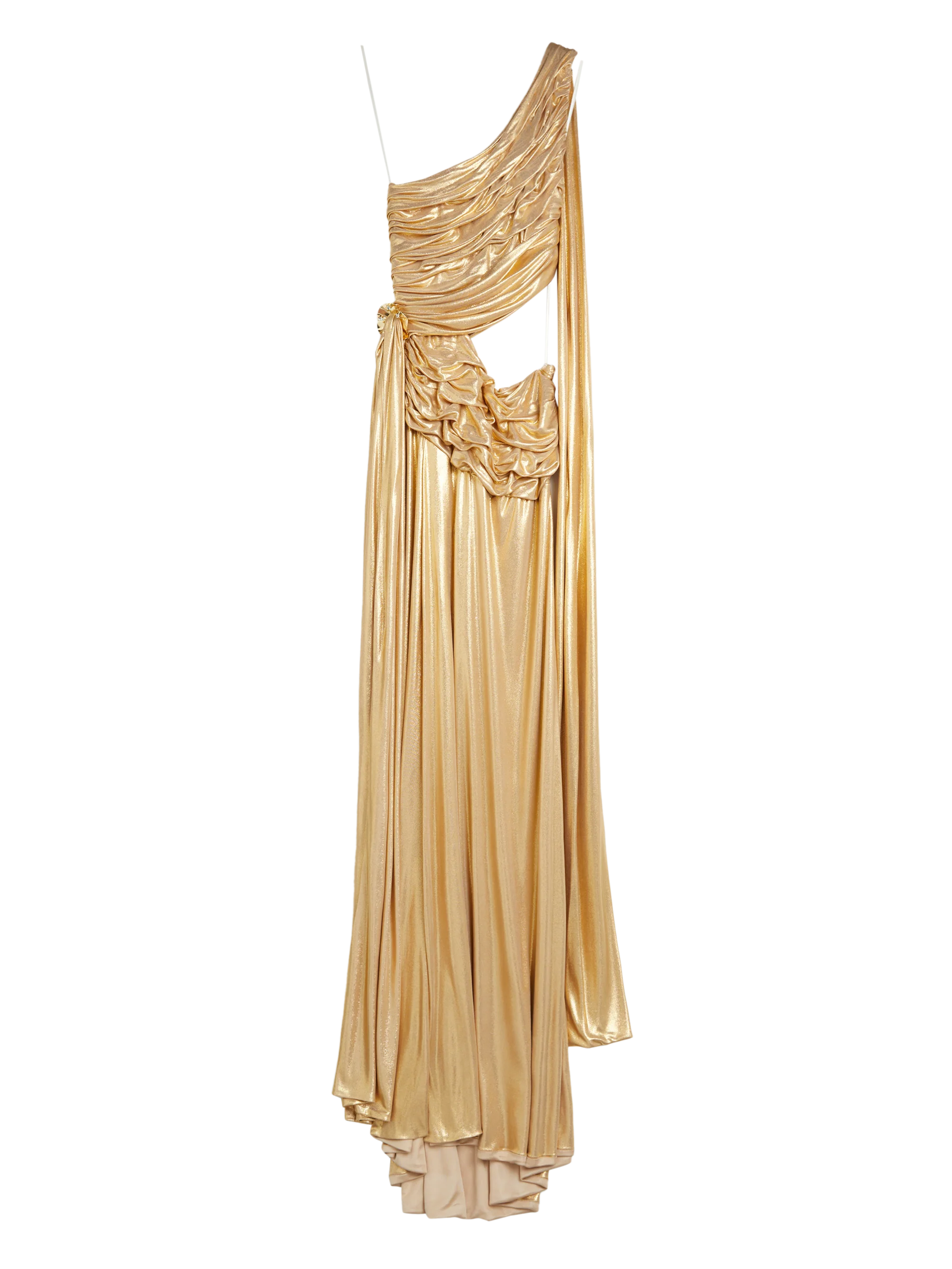ONE SHOULDER DRAPED LONG DRESS - Image 3