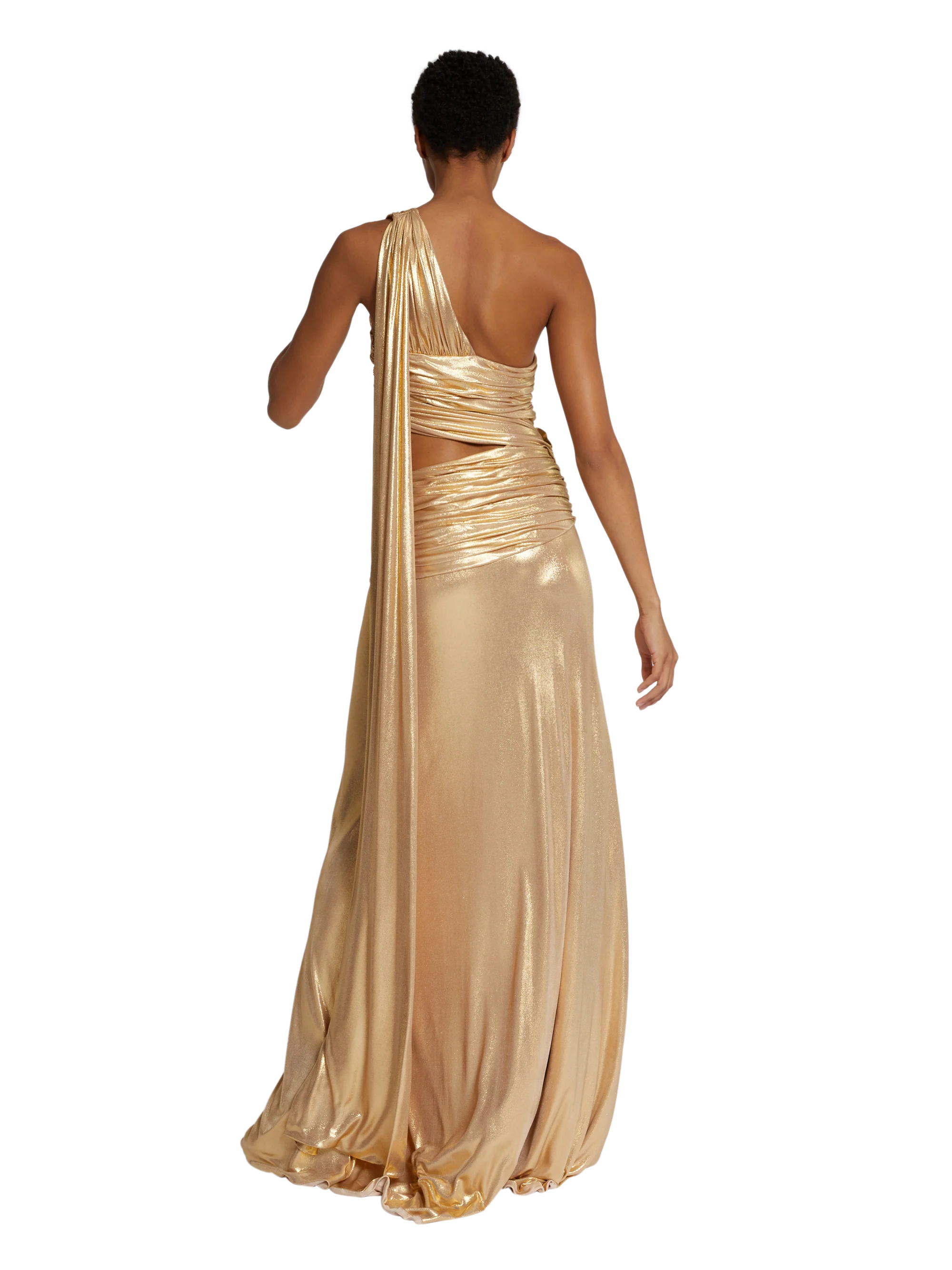 ONE SHOULDER DRAPED LONG DRESS - Image 6