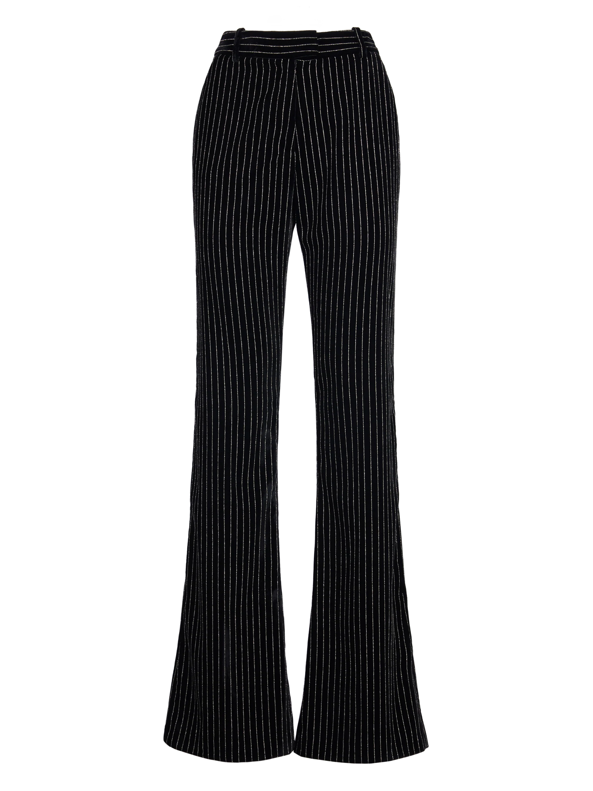 PINSTRIPE VELVET FLARE PANTS - Image 3