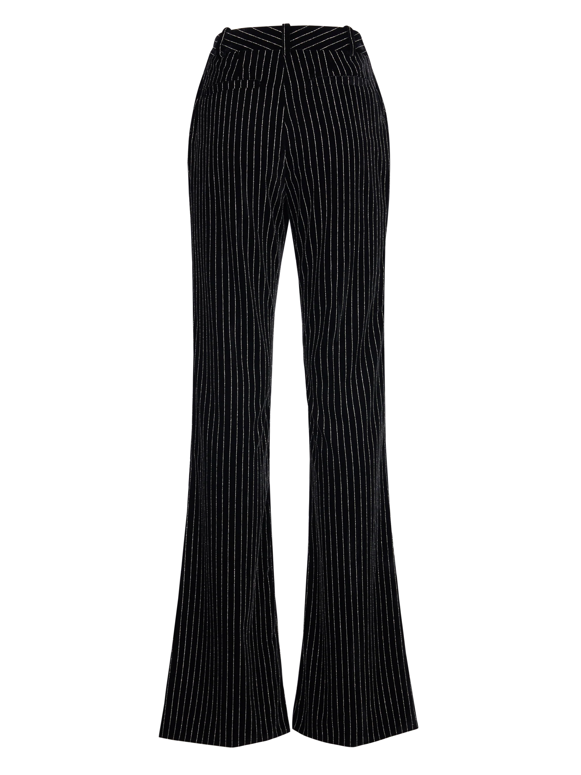 PINSTRIPE VELVET FLARE PANTS - Image 4
