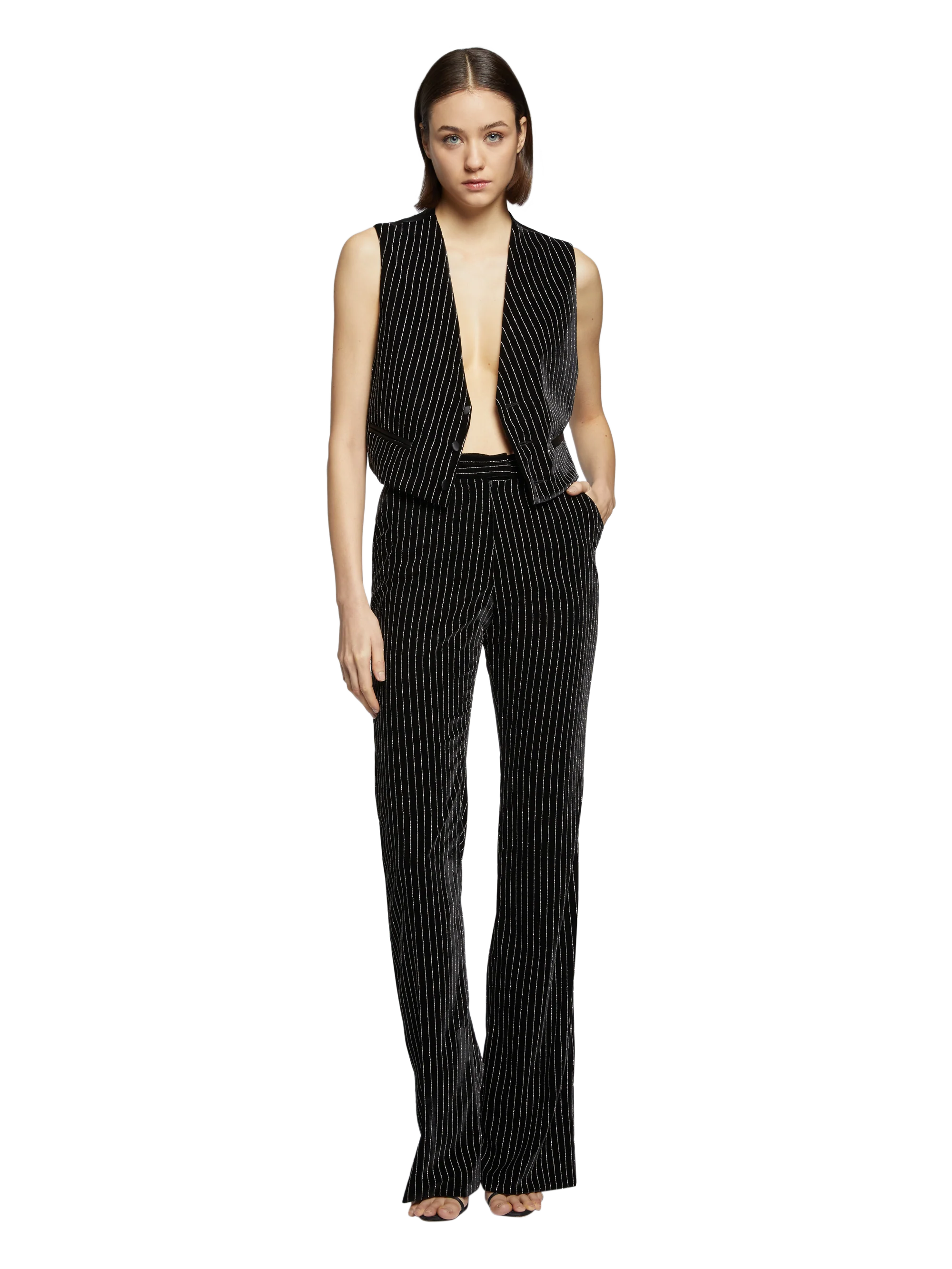 PINSTRIPE VELVET WAISTCOAT - Image 6