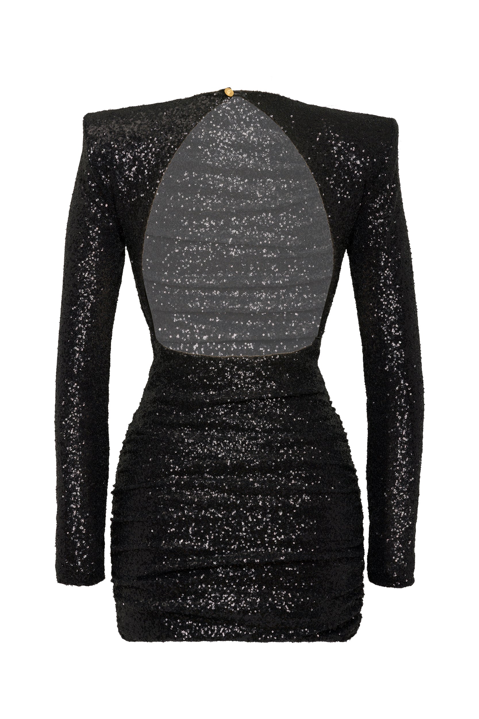SEQUINED BLACK MINI DRESS - Image 7