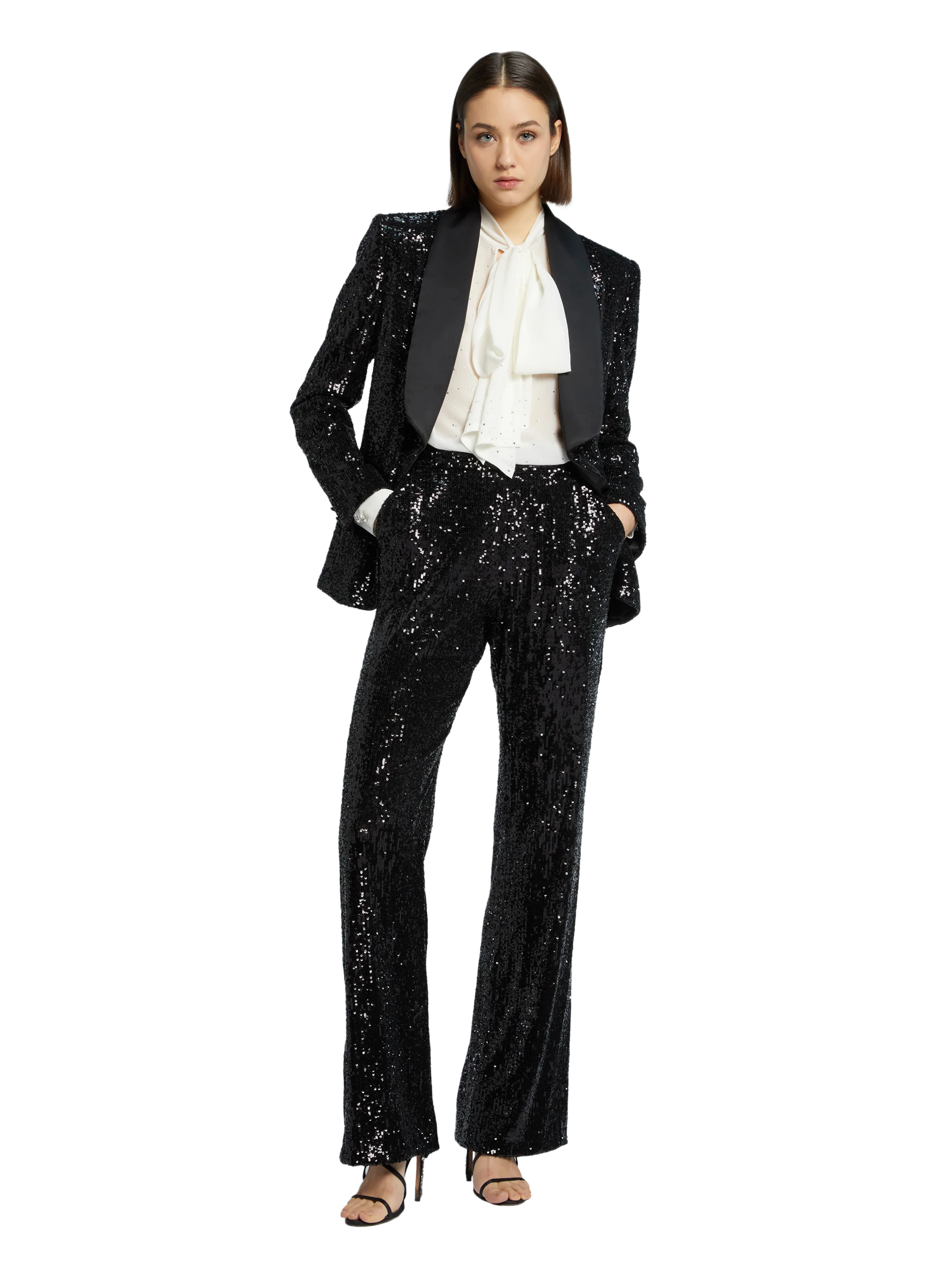 SEQUINS FLARE TROUSERS - Image 6