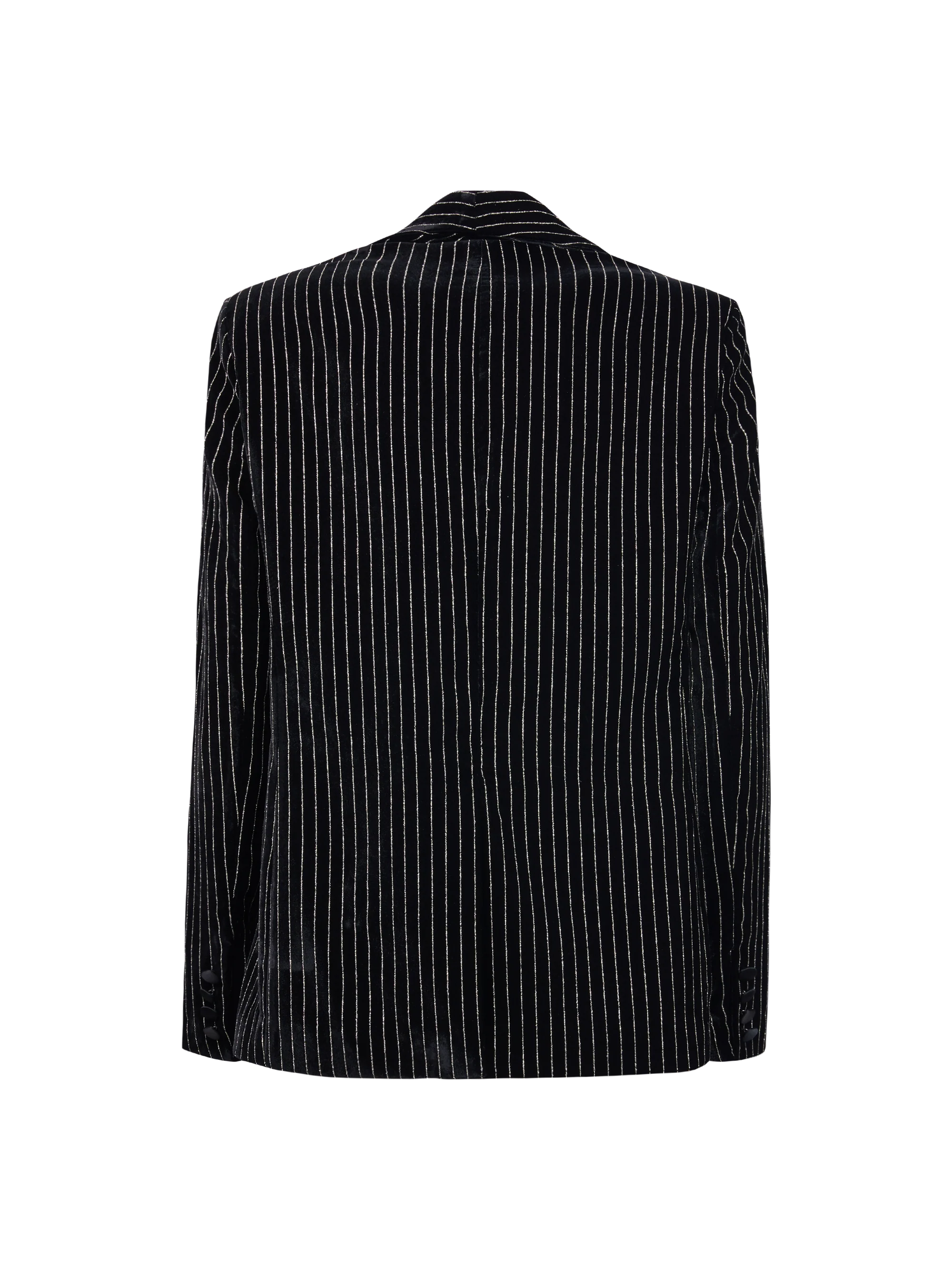 PINSTRIPE VELVET SMOKING BLAZER - Image 4