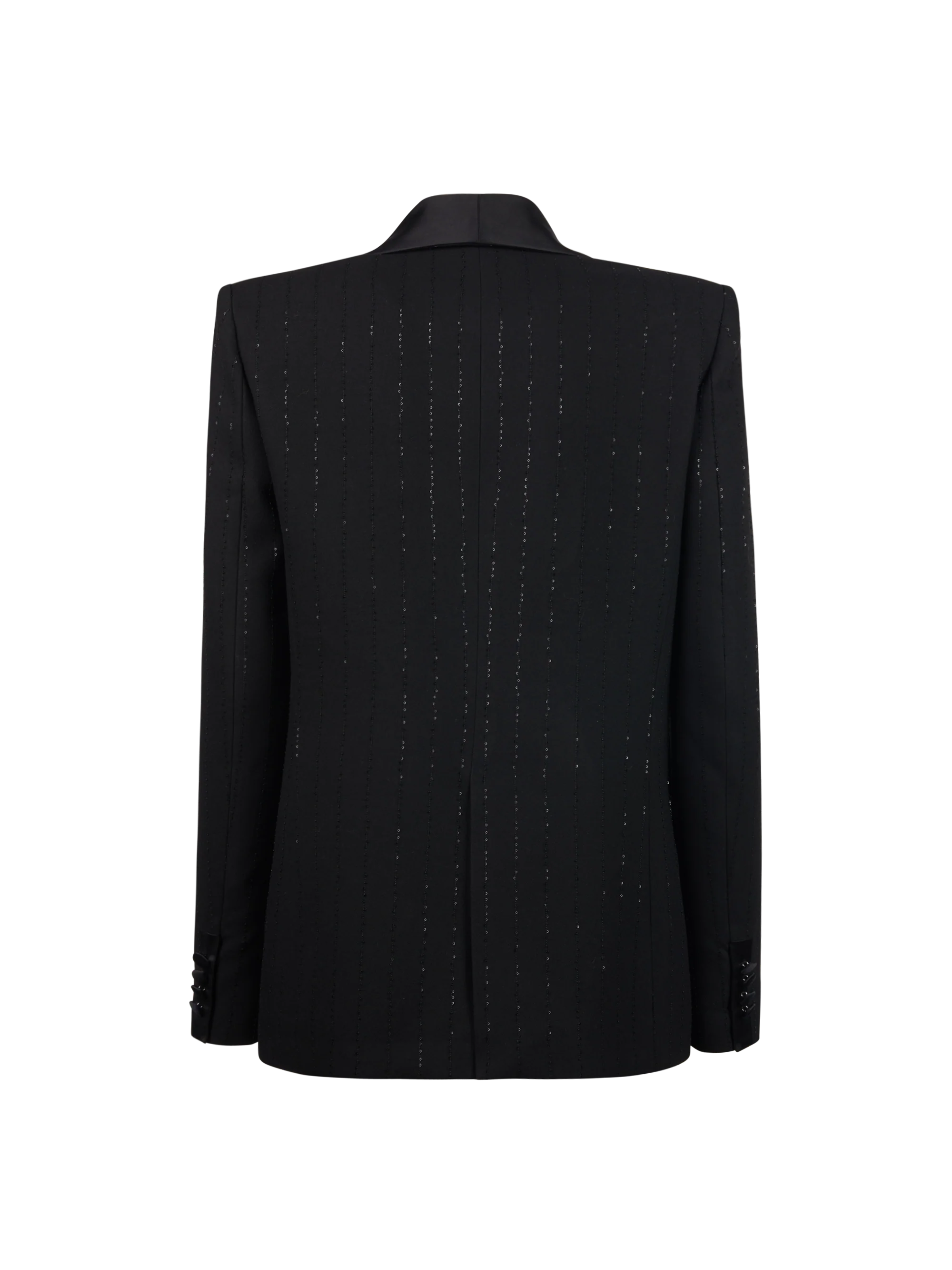 PINSTRIPE MICROSEQUINS SMOKING BLAZER - Image 4