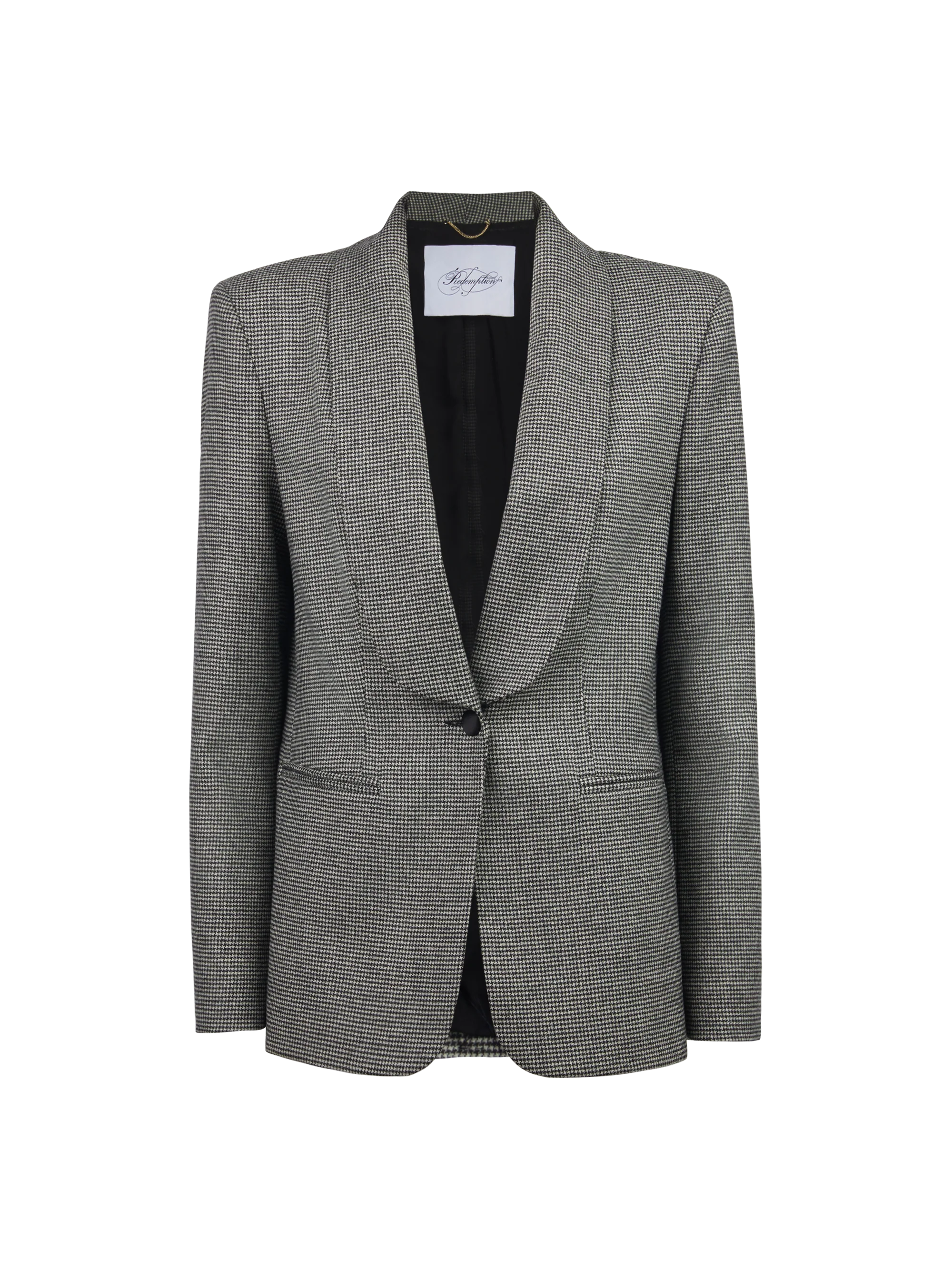 PIED DE POULE SMOKING BLAZER - Image 3