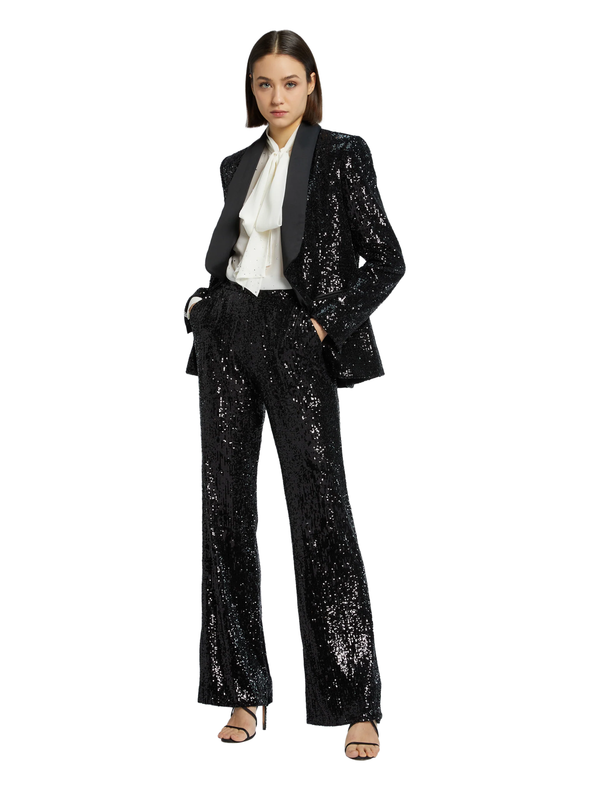 SEQUINS SMOKING BLAZER