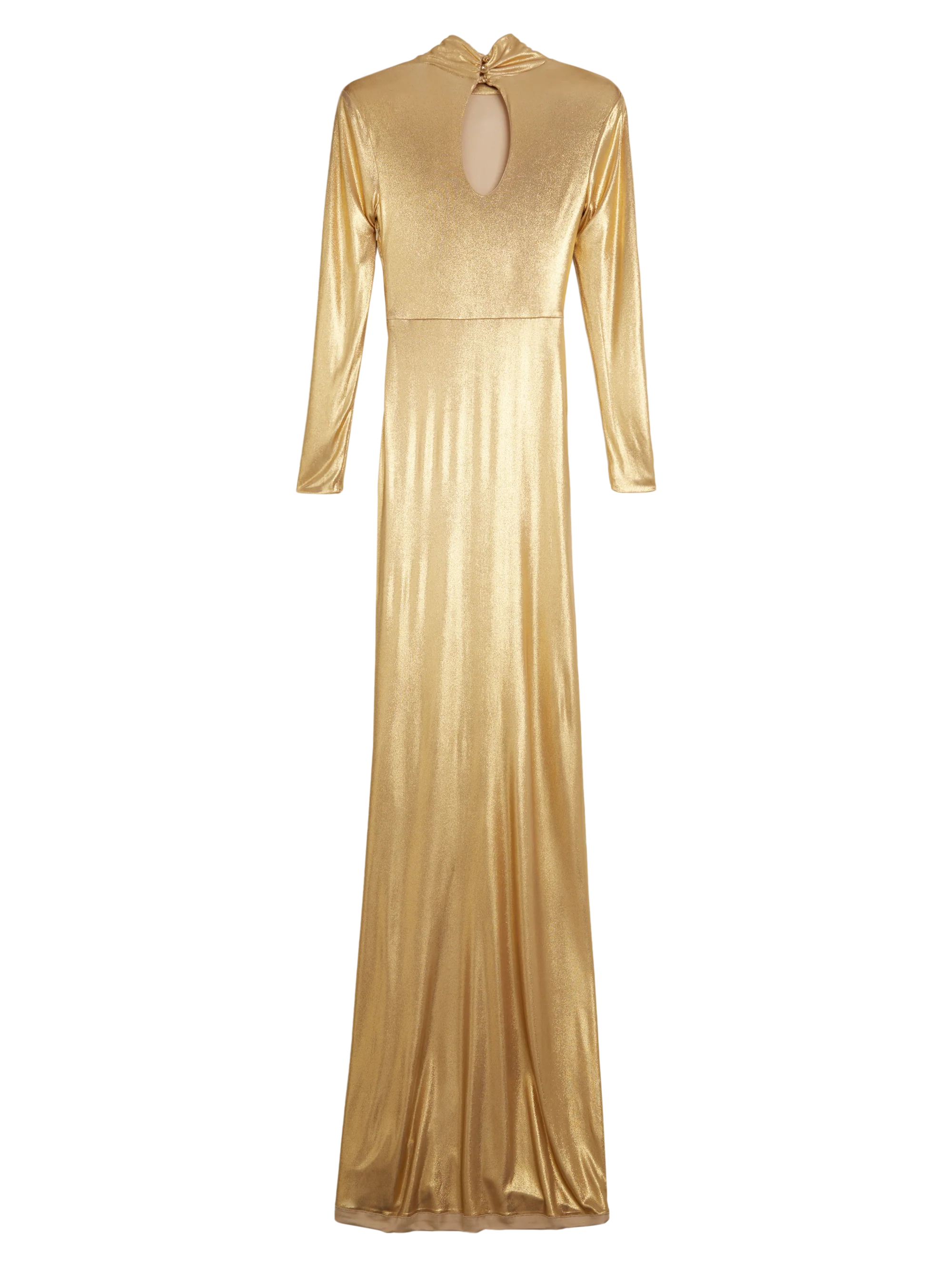 TURTLE NECK DRAPED LONG DRESS - Image 4