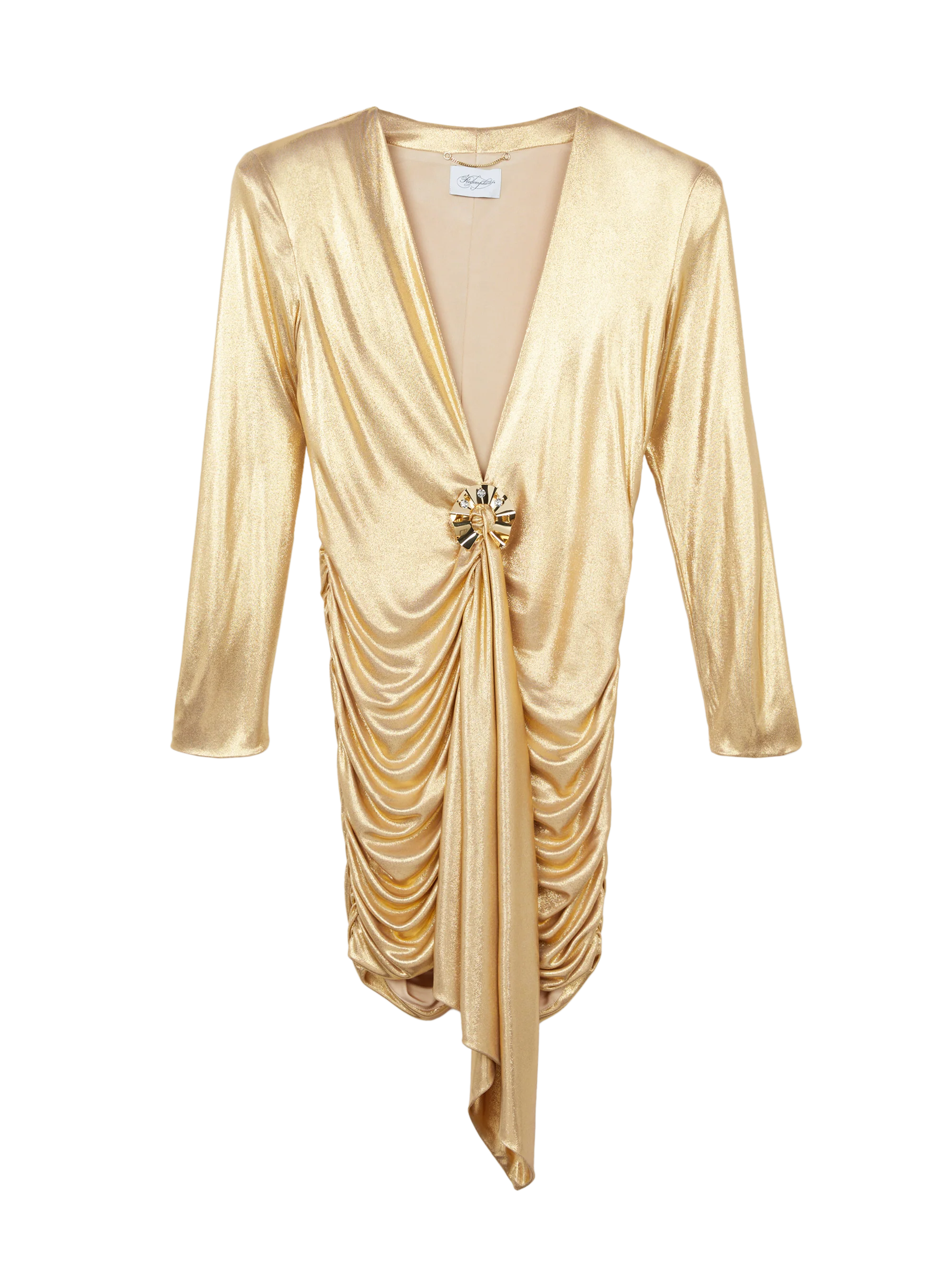 V DEEP NECK  MINI DRESS - Image 3