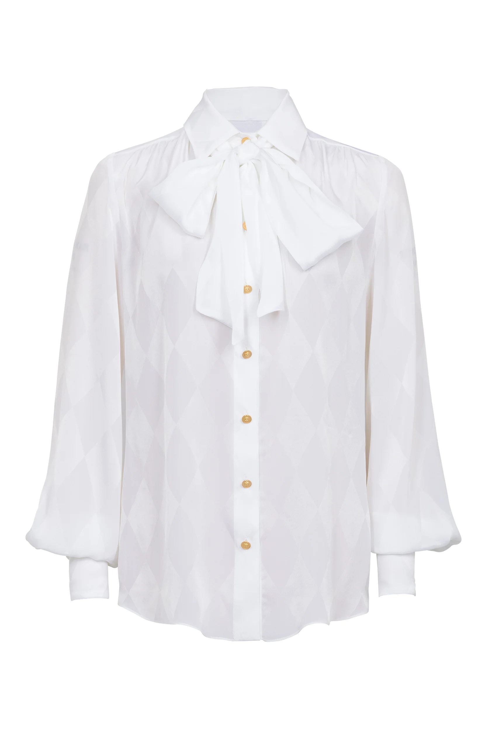 WHITE SHIRT WITH BOW - Image 5
